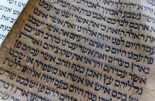 Photo of a page written in Hebrew.